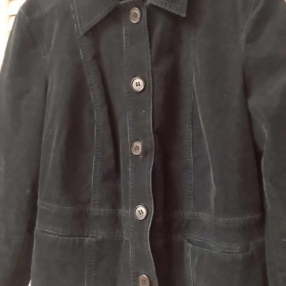 Sigrid Olsen Corduroy Black Button Jacket 10P - Picture 4 of 7